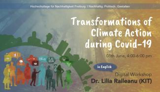 Einige Menschen sind im Gespräch miteinander um Ideen für mehr Nachhaltigkeit auszutauschen. Zudem ist auf dem Bild nochmals der Titel der Veranstaltung vermerkt und die Vortragenden.