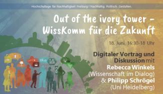 Header: Out of the ivory tower - WissKomm für die Zukunft