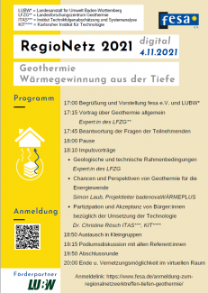 "Geothermie - Wärmegewinnung aus der Tiefe" Flyer zum Programm