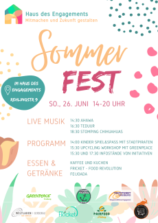 Plakat SOmmerfest mit Programm