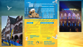 Flyer Ankündigung Friedensaktion