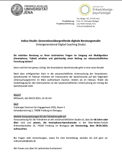 Schreiben der Uni Jena zur Studie