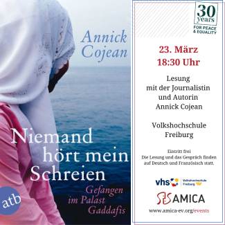 “Niemand hört mein Schreien”: Lesung mit Annick Cojean