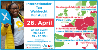 Einladung zur Online Event: Internationaler Tag Wahlrecht für ALLE