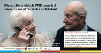 Älteres Paar telefoiert