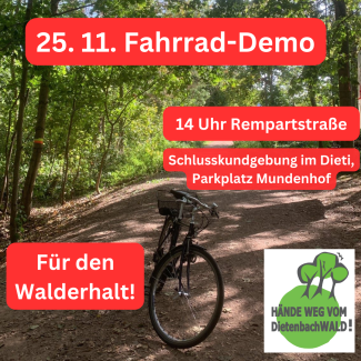Fahrrad im Dietenbachwald