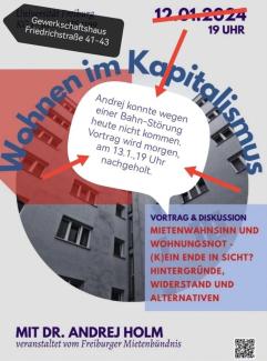 Verschoben auf Samstag, den 13.1.