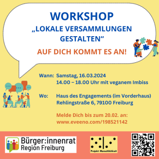 Sharepic Workshop Lokale Versammlungen Gestalten am 16.03.2024