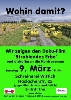 Veranstaltungsplakat Anti-Atom-Gruppe Freiburg