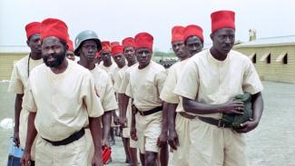 Senegalesische Kolonialsoldaten in ihrer Unifiorm.