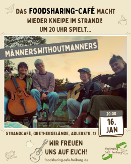 4 Musiker*innen mit Instrumenten