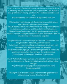 Aufruf zum Antikriegtag 2026