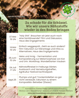 Flyer mit 5 Terminen